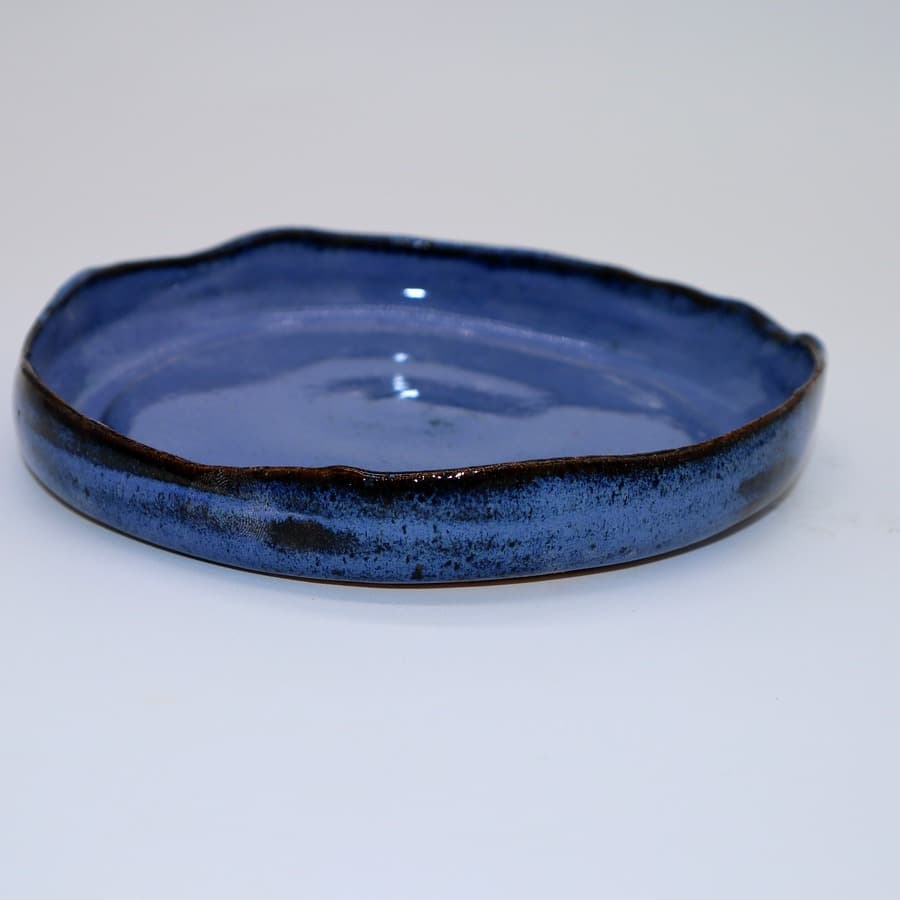 Detail of handthrown pottery glaze